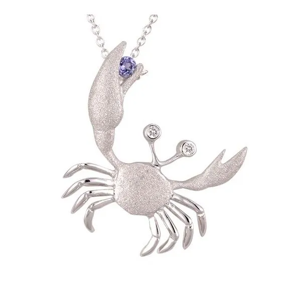 Denny Wong Tanzanite Crab Pendant with Diamonds Blue Marlin Jewelry, Inc. Islamorada, FL