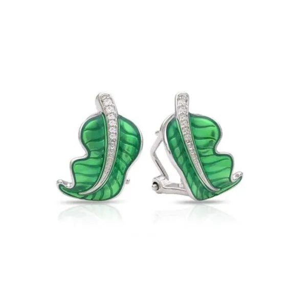 Belle Etoile Silver Lily Leaves Earrings Blue Marlin Jewelry, Inc. Islamorada, FL