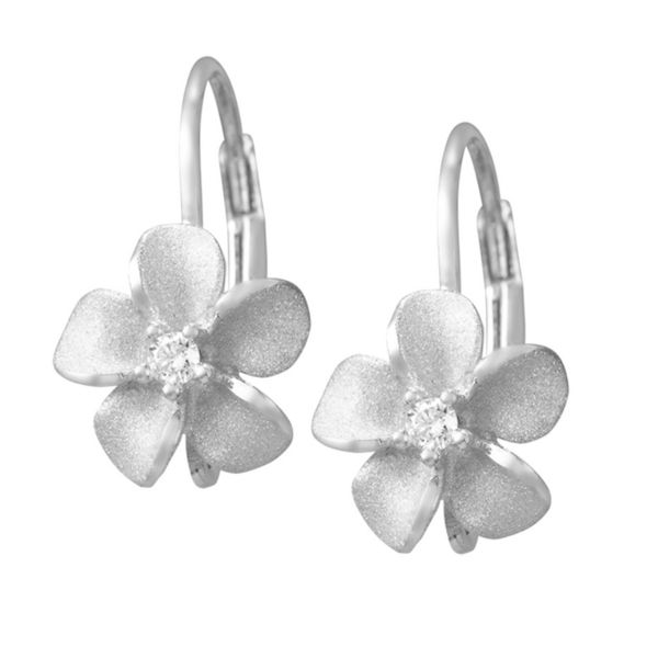 Denny Wong Plumeria Flower Earrings Blue Marlin Jewelry, Inc. Islamorada, FL