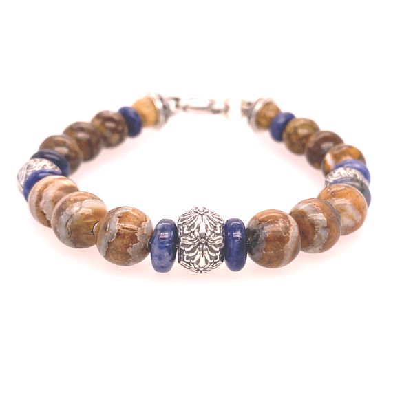 William Henry Sand and Sea Fire Opal, Sodalite and Wooly Mammoth Beaded Bracelet Blue Marlin Jewelry, Inc. Islamorada, FL