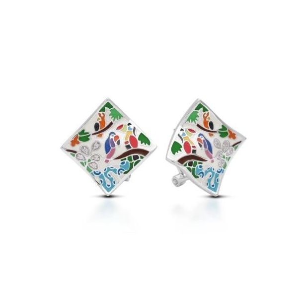 Belle Etoile Tropical Rainforest Earrings Blue Marlin Jewelry, Inc. Islamorada, FL