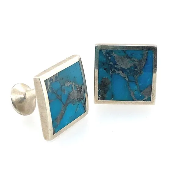 William Henry Turquoise Cuff Links Blue Marlin Jewelry, Inc. Islamorada, FL