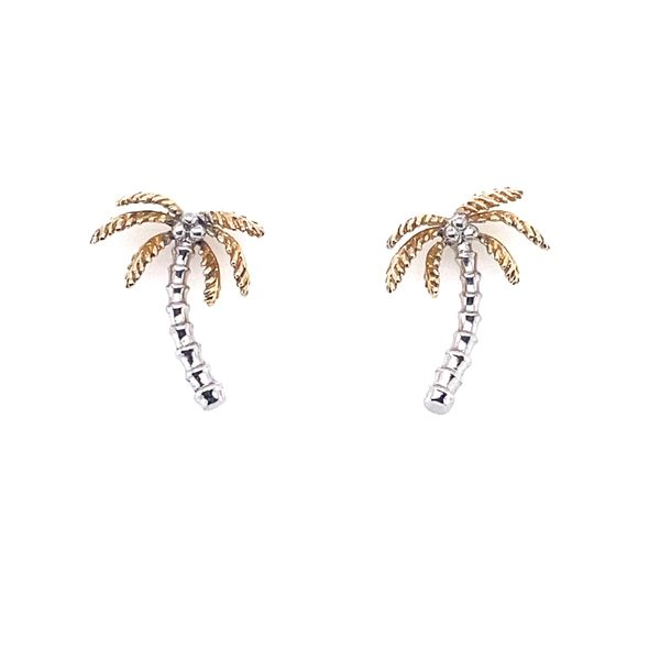 Steven Douglas Coconute Palm Tree Post Earrings Blue Marlin Jewelry, Inc. Islamorada, FL