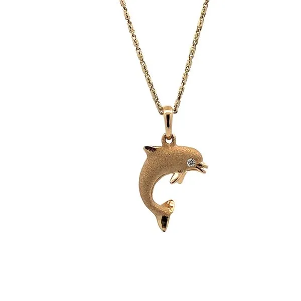 14K Denny Wong Jumping Dolphin Pendant Blue Marlin Jewelry, Inc. Islamorada, FL