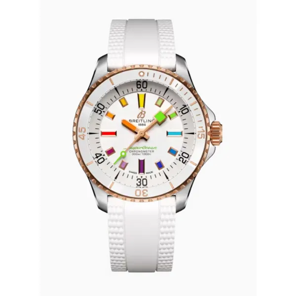 White with Rainbow Markers SuperOcean Automatic 36 Blue Marlin Jewelry, Inc. Islamorada, FL