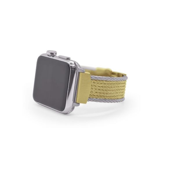 iALOR™ Yellow & Grey Cable 8-Row Apple Watch® Band (fits 38-42mm watch) Image 2 Blue Marlin Jewelry, Inc. Islamorada, FL