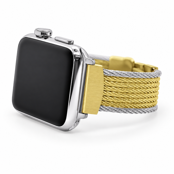 iALOR™ Yellow & Grey Cable 8-Row Apple Watch® Band (fits 38-42mm watch) Blue Marlin Jewelry, Inc. Islamorada, FL