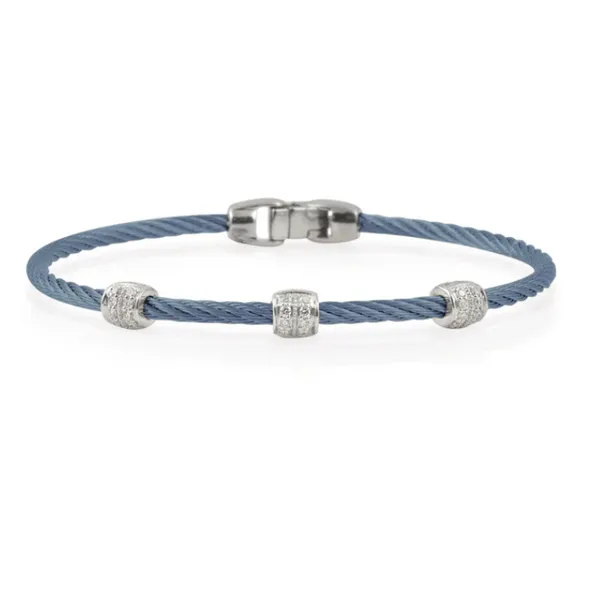 ALOR Blue Cable and Diamond Bangle Blue Marlin Jewelry, Inc. Islamorada, FL