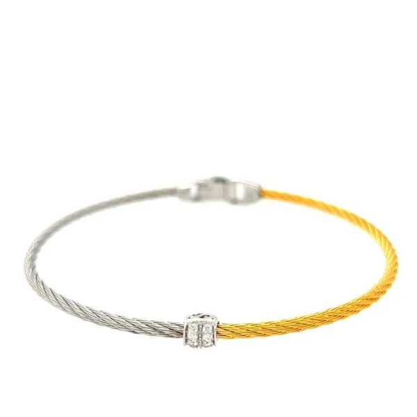 ALOR Two Tone Diamond Cable Bangle Blue Marlin Jewelry, Inc. Islamorada, FL