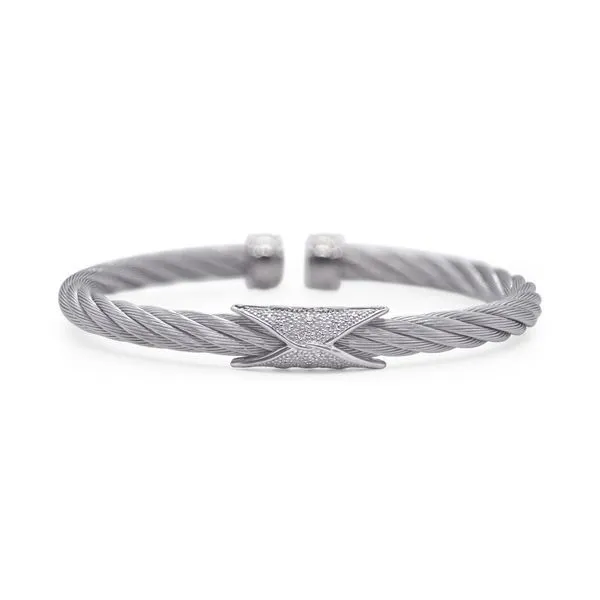 Alor Stainless Steel Diamond Cuff Blue Marlin Jewelry, Inc. Islamorada, FL
