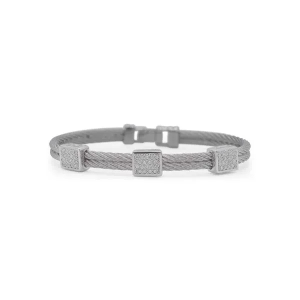 Alor 3 Diamond Rectanglel Station Bracelet Blue Marlin Jewelry, Inc. Islamorada, FL