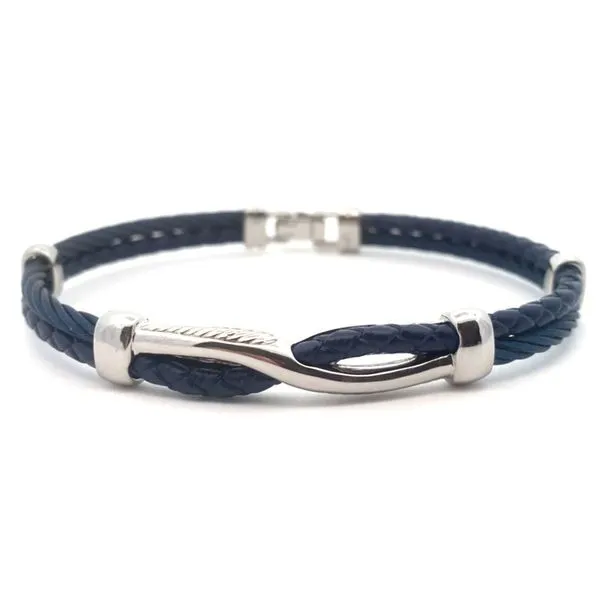 Alor Navy Leather Bracelet Blue Marlin Jewelry, Inc. Islamorada, FL