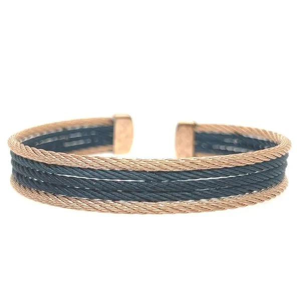 ALOR Carnation and Blueberry Cable Mini Cuff Blue Marlin Jewelry, Inc. Islamorada, FL