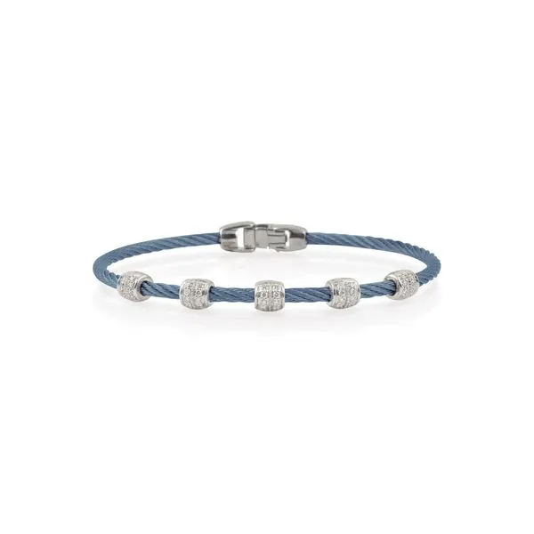 ALOR Island Blue 5 Circle Station Cable Bracelet Blue Marlin Jewelry, Inc. Islamorada, FL