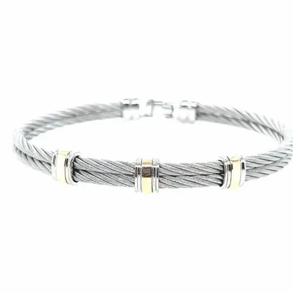 ALOR 3 Metal Station Grey Cable Bracelet Blue Marlin Jewelry, Inc. Islamorada, FL