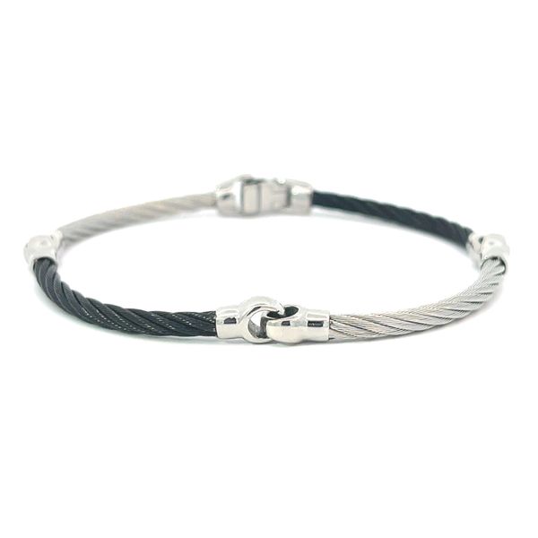 Stainless Steel Black and Grey Cable Bracelet Blue Marlin Jewelry, Inc. Islamorada, FL