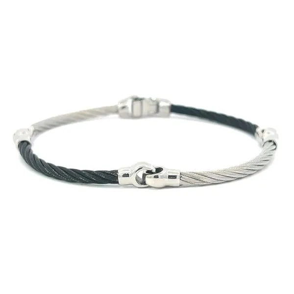 Stainless Steel Black and Grey Cable Bracelet Blue Marlin Jewelry, Inc. Islamorada, FL