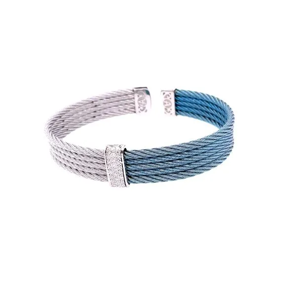 ALOR 18K Grey and Island Blue Cuff Blue Marlin Jewelry, Inc. Islamorada, FL