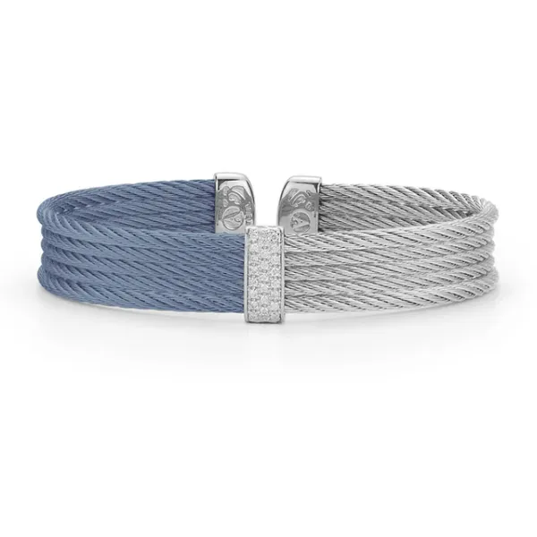 ALOR 18K Grey and Island Blue Cuff Blue Marlin Jewelry, Inc. Islamorada, FL