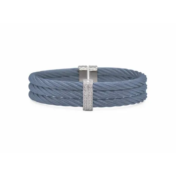 Cable 3-Row Cuff with 18kt Gold & Diamonds Blue Marlin Jewelry, Inc. Islamorada, FL