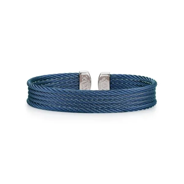 Alor Blueberry Stainless Steel Cable Cuff Blue Marlin Jewelry, Inc. Islamorada, FL