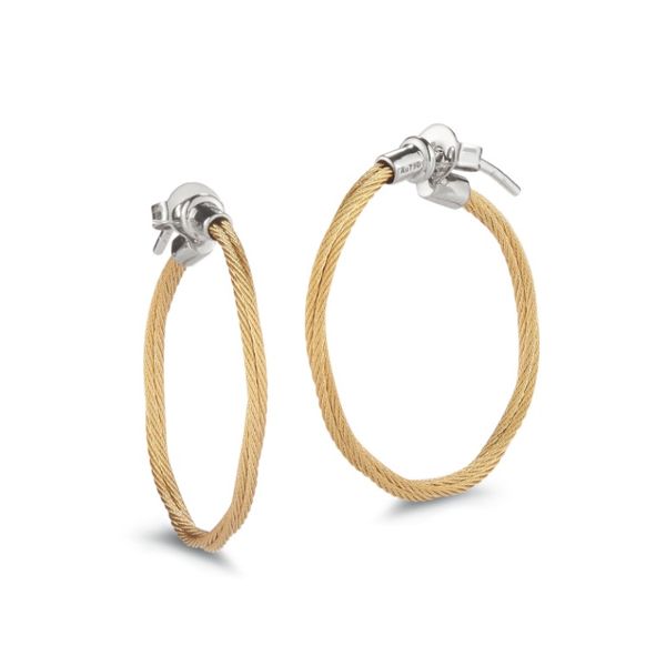 ALOR Yellow Cable Hoop Earrings Blue Marlin Jewelry, Inc. Islamorada, FL
