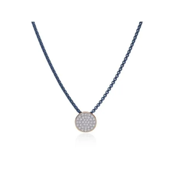 ALOR Blueberry Chain Taking Shapes Disc Necklace with 14K Gold & Diamonds Blue Marlin Jewelry, Inc. Islamorada, FL