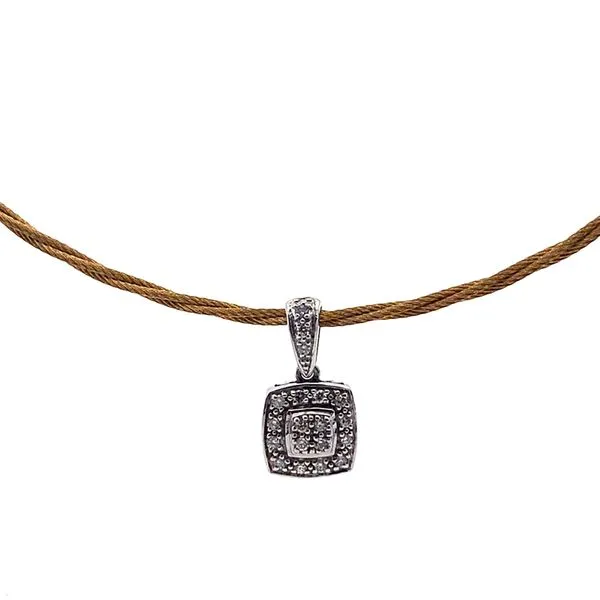 ALOR Yellow Cable Square Station Necklace Image 2 Blue Marlin Jewelry, Inc. Islamorada, FL