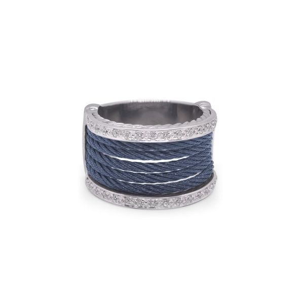 ALOR Blueberry Cable Ring with 18K Gold & Diamonds Blue Marlin Jewelry, Inc. Islamorada, FL