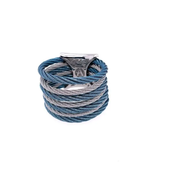 ALOR Grey & Island Blue Cable Ring 18k Blue Marlin Jewelry, Inc. Islamorada, FL