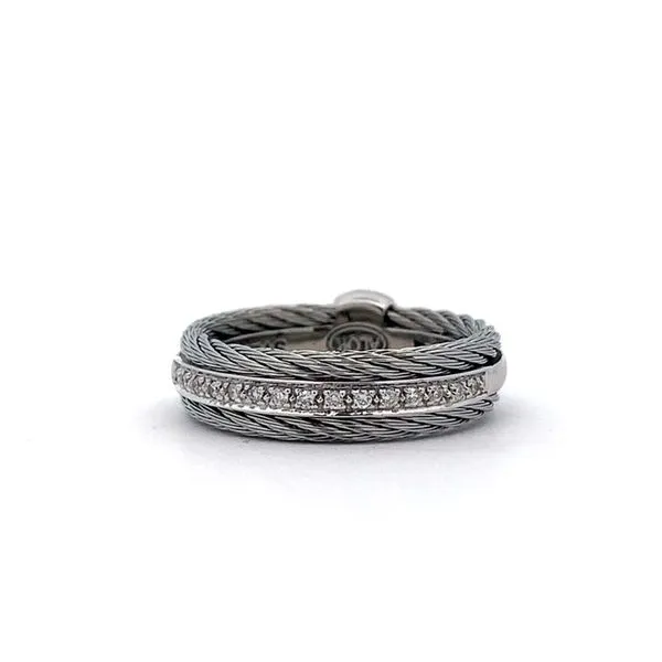 ALOR Grey Cable Diamond Ring Blue Marlin Jewelry, Inc. Islamorada, FL
