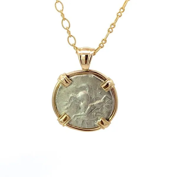 Greek Didrachm Sterling Silver 14K Gold Image 2 Blue Marlin Jewelry, Inc. Islamorada, FL