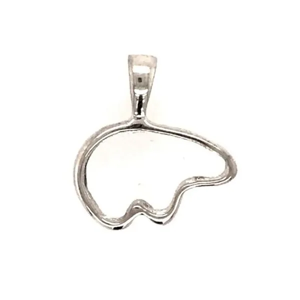 Medium Sterling Silver California Black Bear Outline Pendant Bluestone Jewelry Tahoe City, CA