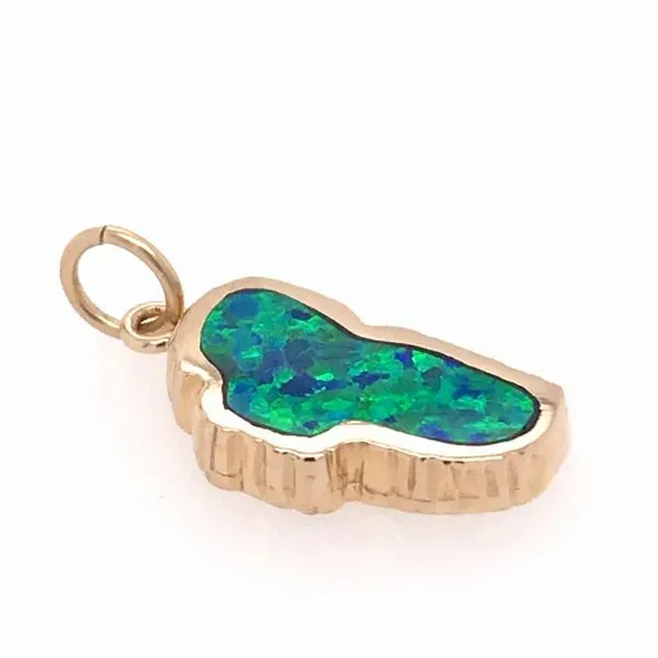 Medium Yellow Gold Opal Lake Tahoe Charm for Charm Bracelet Bluestone Jewelry Tahoe City, CA