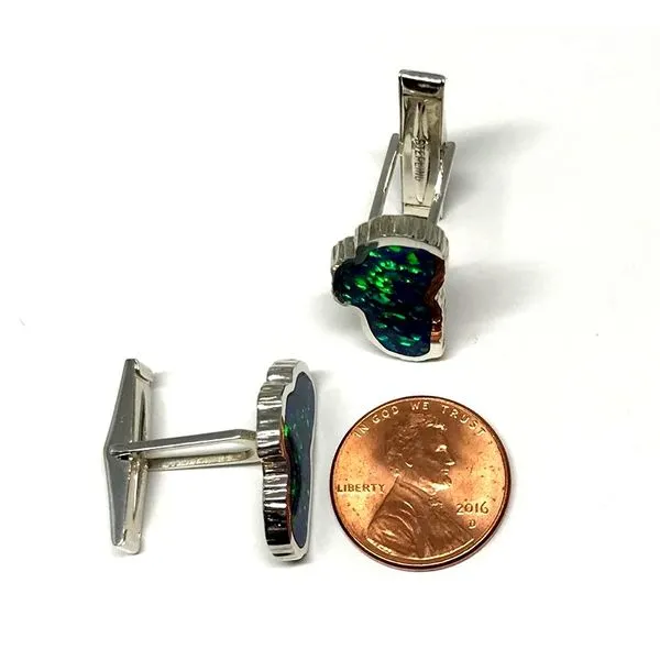 Large Opal Lake Tahoe Cufflinks Image 2 Bluestone Jewelry Tahoe City, CA