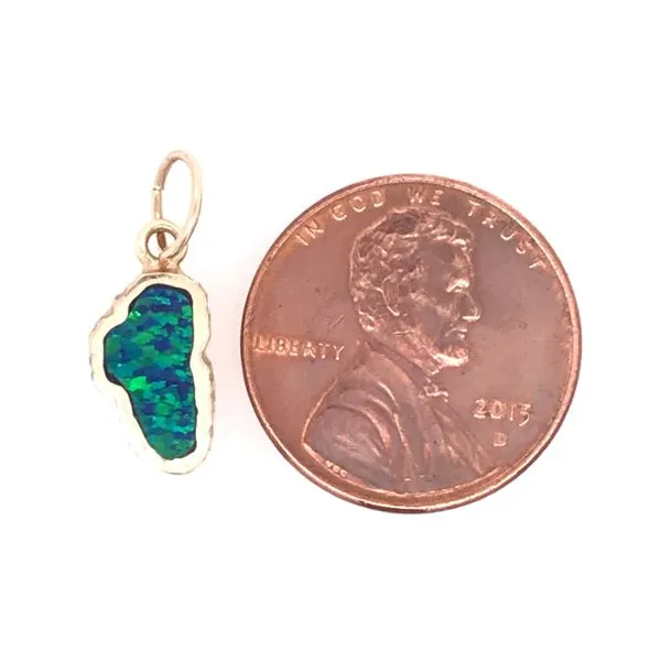 Small Yellow Gold Opal Lake Tahoe Charm for Charm Bracelet Image 3 Bluestone Jewelry Tahoe City, CA