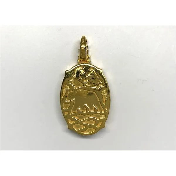 Large Sterling Silver with 14 Karat Yellow Gold Vermeil (plated) Lake Image 2 Bluestone Jewelry Tahoe City, CA