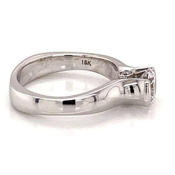 18K White Gold Modern/Clean Engagement Ring Image 4 Bluestone Jewelry Tahoe City, CA