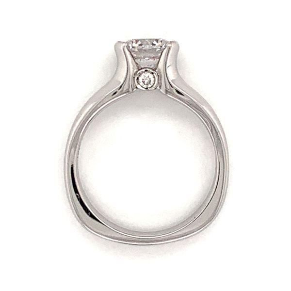18K White Gold Modern/Clean Engagement Ring Image 5 Bluestone Jewelry Tahoe City, CA