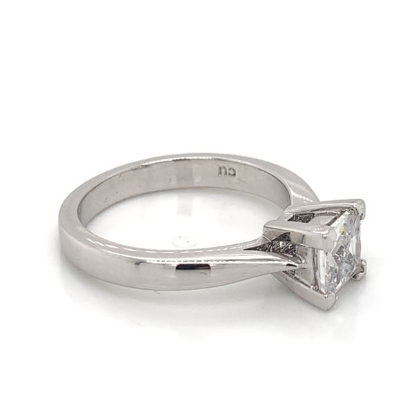 14 Karat White Gold Engagement Ring with CZ- Special Order Only Image 3 Bluestone Jewelry Tahoe City, CA