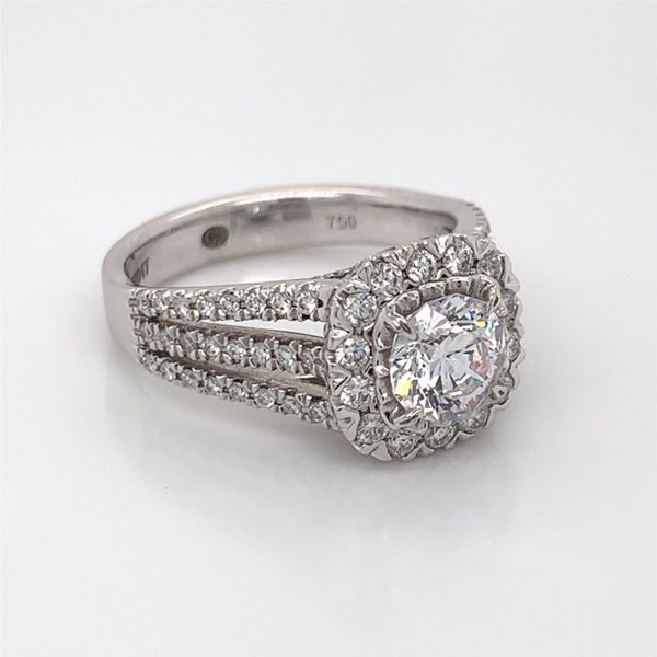 18 Karat White Gold Engagement Ring Image 3 Bluestone Jewelry Tahoe City, CA