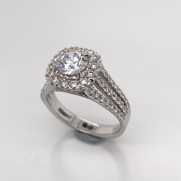 18 Karat White Gold Engagement Ring Bluestone Jewelry Tahoe City, CA