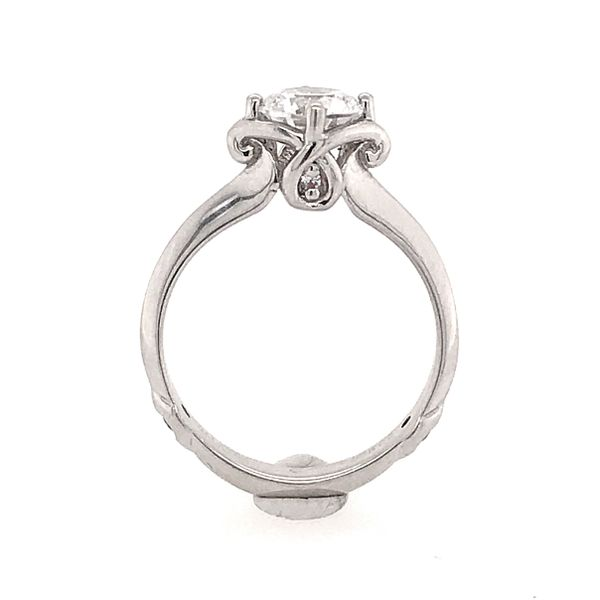 14 Karat White Gold Engagement Ring with CZ Image 3 Bluestone Jewelry Tahoe City, CA