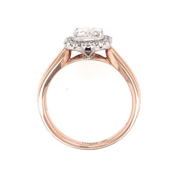 14 Karat Rose & White Gold Engagement Ring Image 5 Bluestone Jewelry Tahoe City, CA