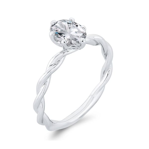 14 Karat White Gold Oval Diamond Engagement Ring- Special Order Only Image 2 Bluestone Jewelry Tahoe City, CA