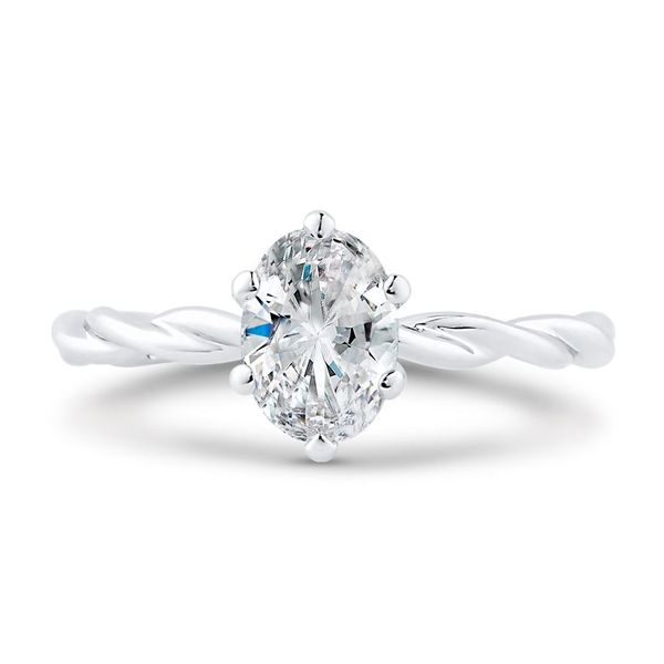 14 Karat White Gold Oval Diamond Engagement Ring- Special Order Only Bluestone Jewelry Tahoe City, CA