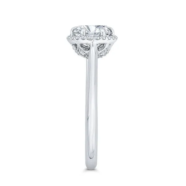14K White Gold Diamond Halo Engagement Ring- Special Order Only Image 3 Bluestone Jewelry Tahoe City, CA