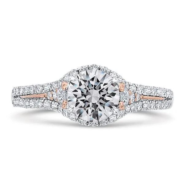 14K White & Rose Gold Diamond Engagement Ring- Special Order Only Bluestone Jewelry Tahoe City, CA
