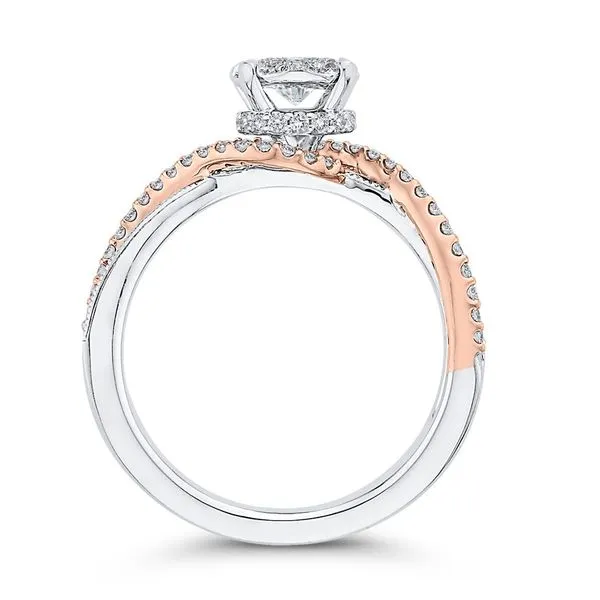 14 Karat Rose White & Rose Gold Diamond Engagement Ring- Special Order Only Image 4 Bluestone Jewelry Tahoe City, CA