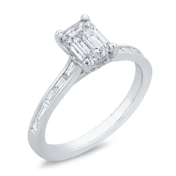14 Karat White Gold Emerald Cut Diamond Engagement Ring- Special Order Only Image 2 Bluestone Jewelry Tahoe City, CA